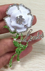 Beautiful Crystal Rose with Pearl Brooch Pin – Beautiful Things