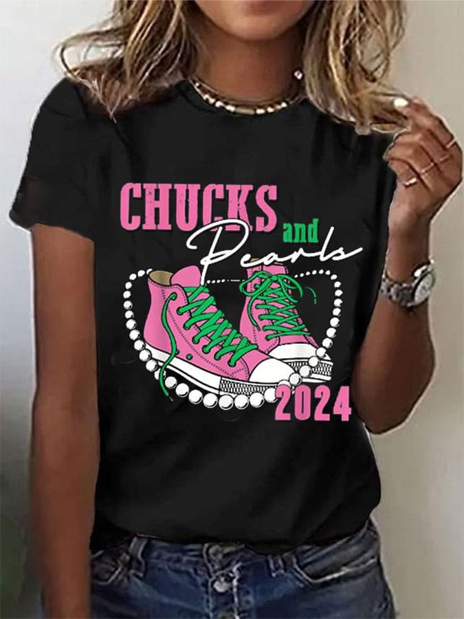 Beautiful Chucks & Pearls Tee