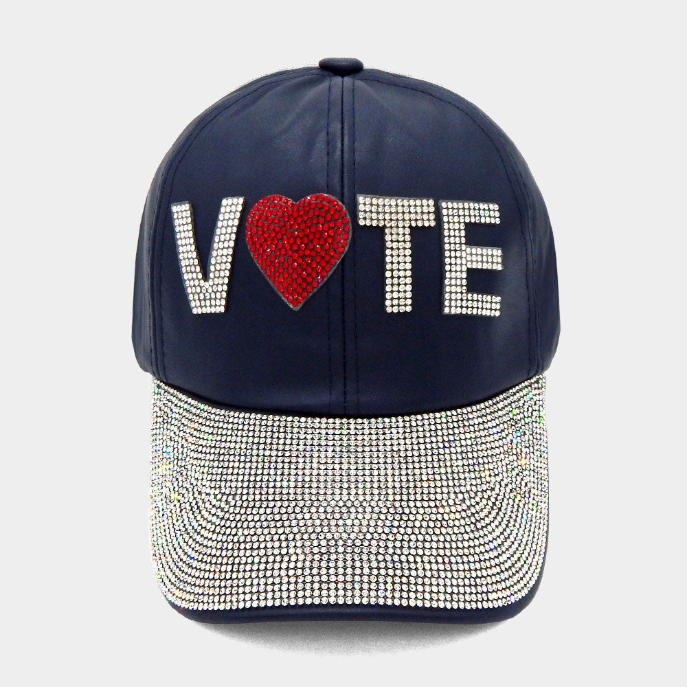 Beautiful VOTE Rhinestone Caps