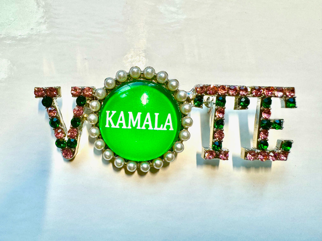 MVP KAMALA Crystal Vote Pin