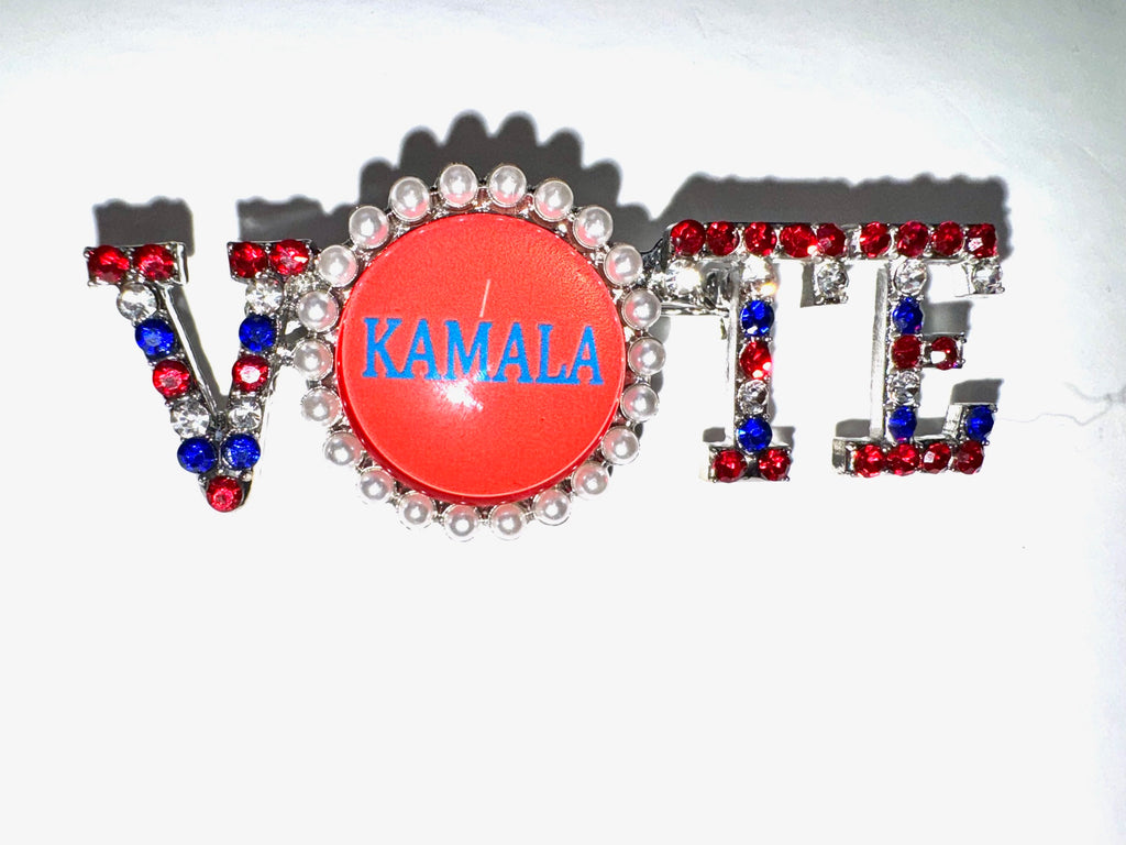 MVP KAMALA Crystal Vote Pin