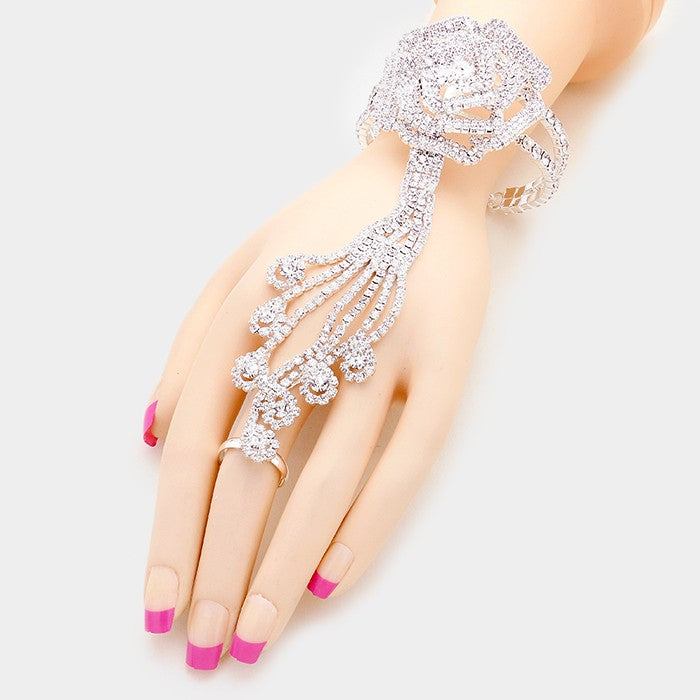Crystal Bridal Bracelet | Adjustable Slider Bracelet Fits All Wrists –  PoetryDesigns