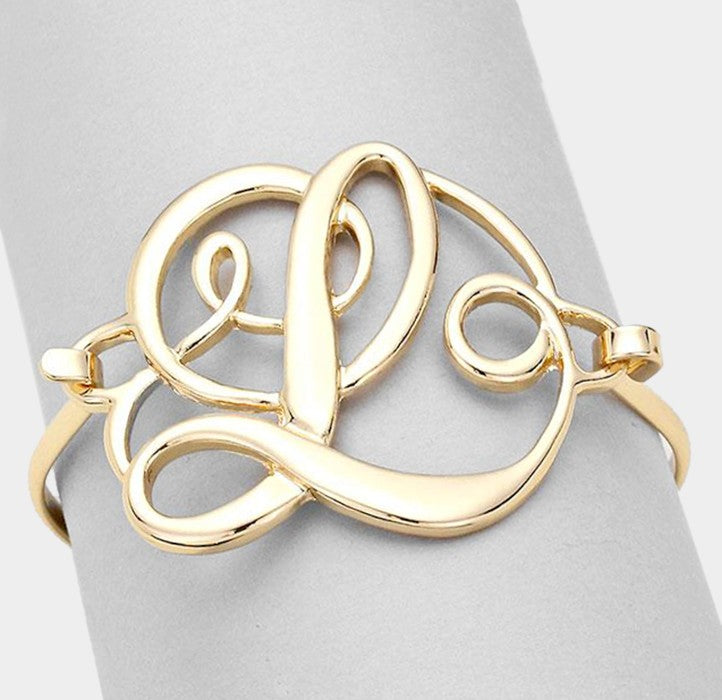 Beautiful Monogram Bracelets in Antique Silver or Gold – Beautiful Things  GREEKS Company Exclusively for GREEKS