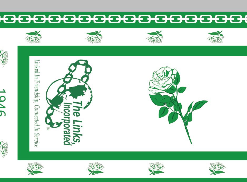 Beautiful LINKS White Rose of Elegance Scarf, In-Stock