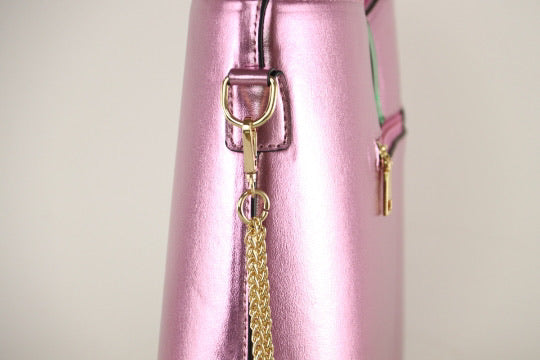 “Beautiful Pearlized Pink & Green HandBag of Distinction II” (IN-STOCK)